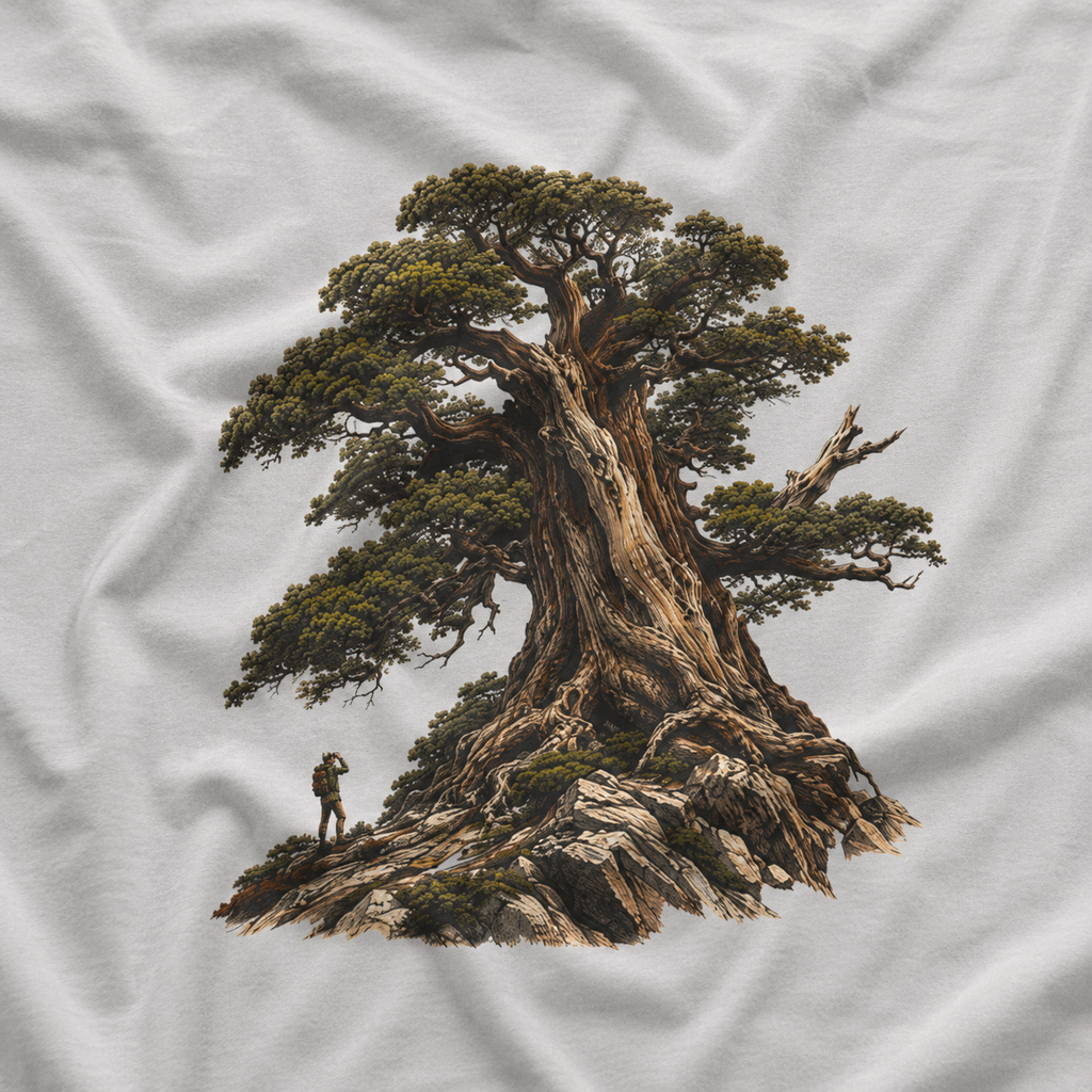 Looking up at Giant Tree Version Five T‑Shirt