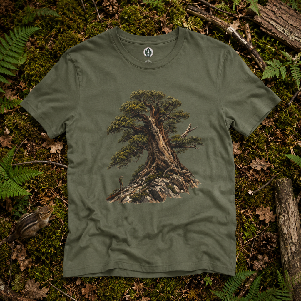 Looking up at Giant Tree Version Five T‑Shirt