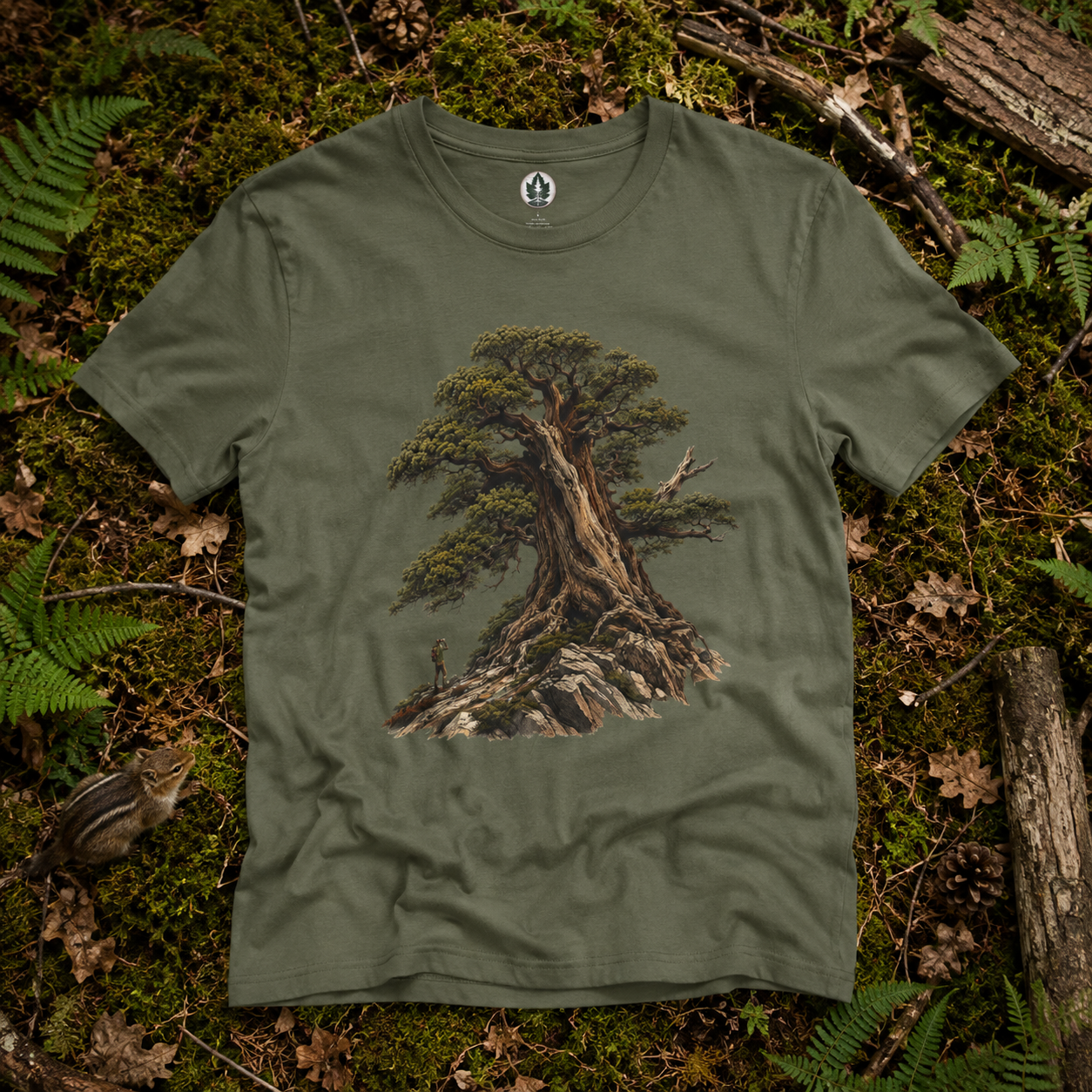 Looking up at Giant Tree Version Five T‑Shirt