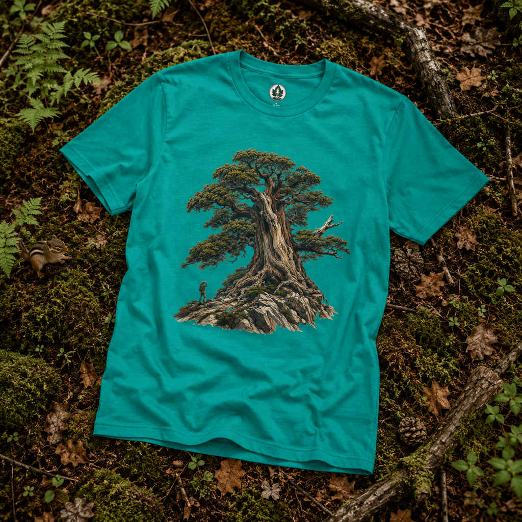 Looking up at Giant Tree Version Five T‑Shirt