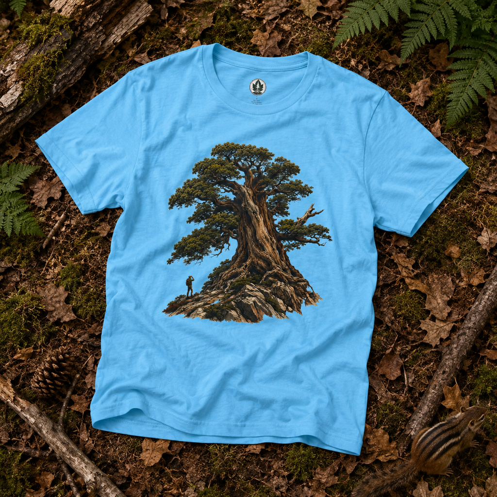 Looking up at Giant Tree Version Five T‑Shirt