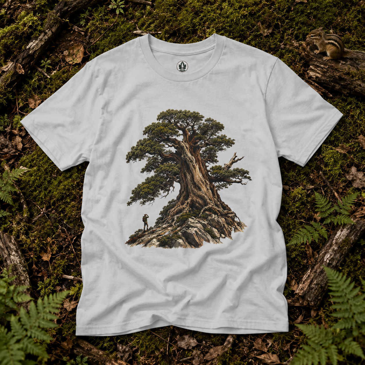 Looking up at Giant Tree Version Five T‑Shirt