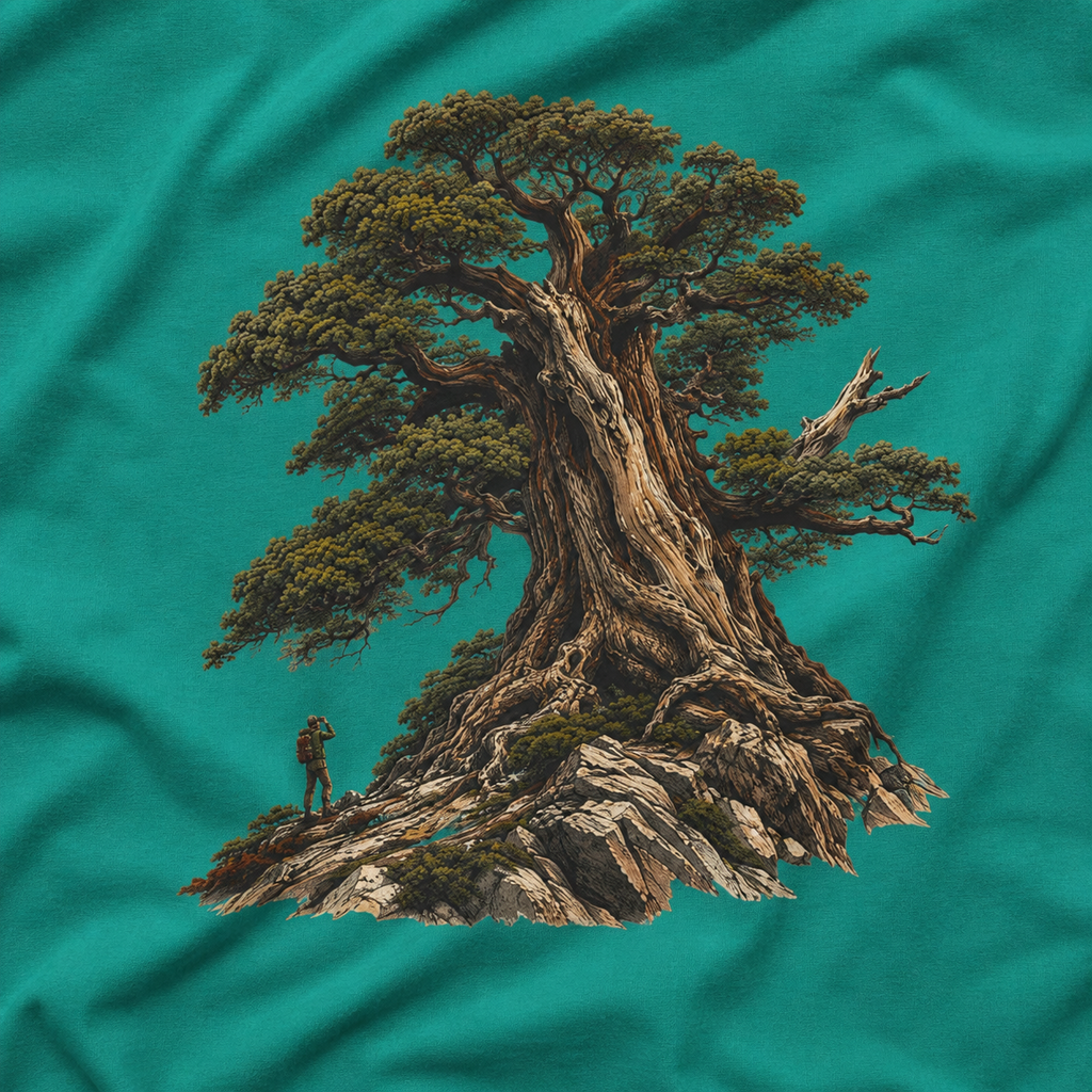 Looking up at Giant Tree Version Five T‑Shirt