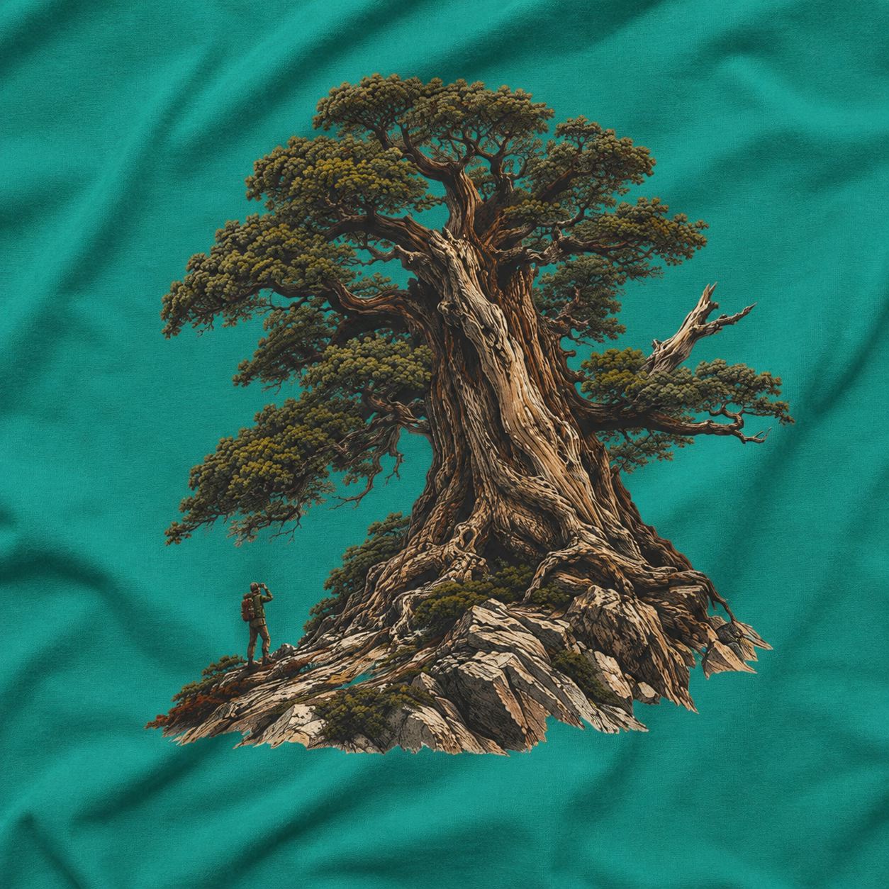 Looking up at Giant Tree Version Five T‑Shirt