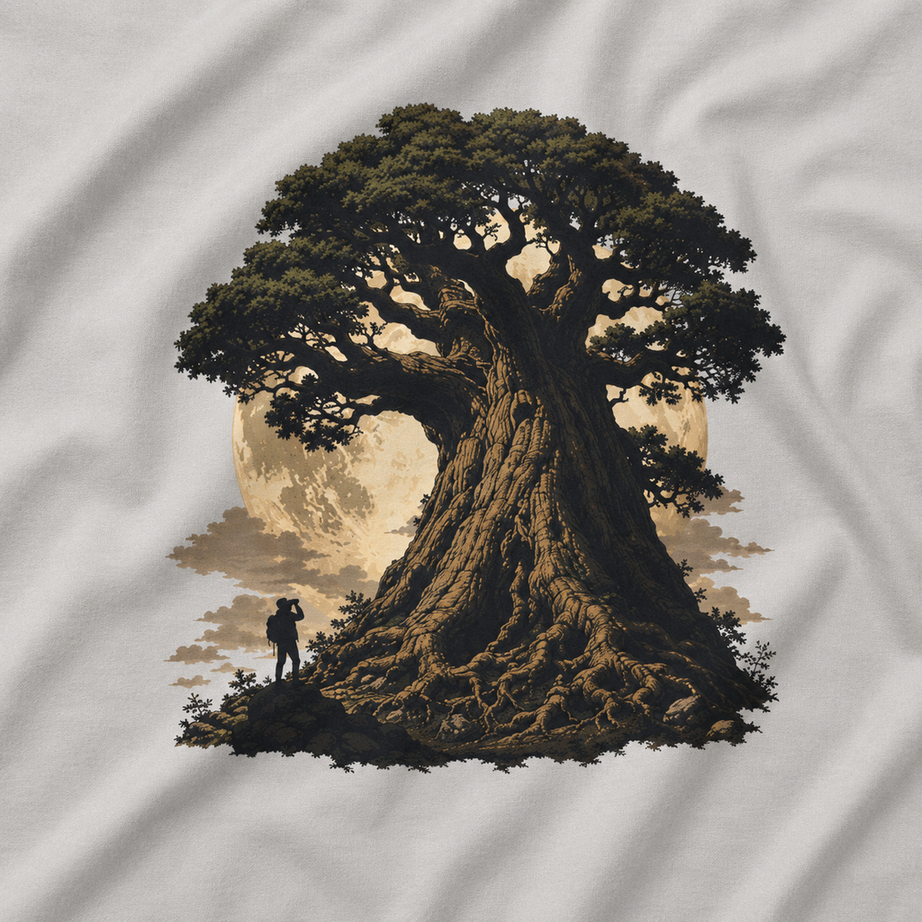 Looking up at Giant Tree Version Four T‑Shirt