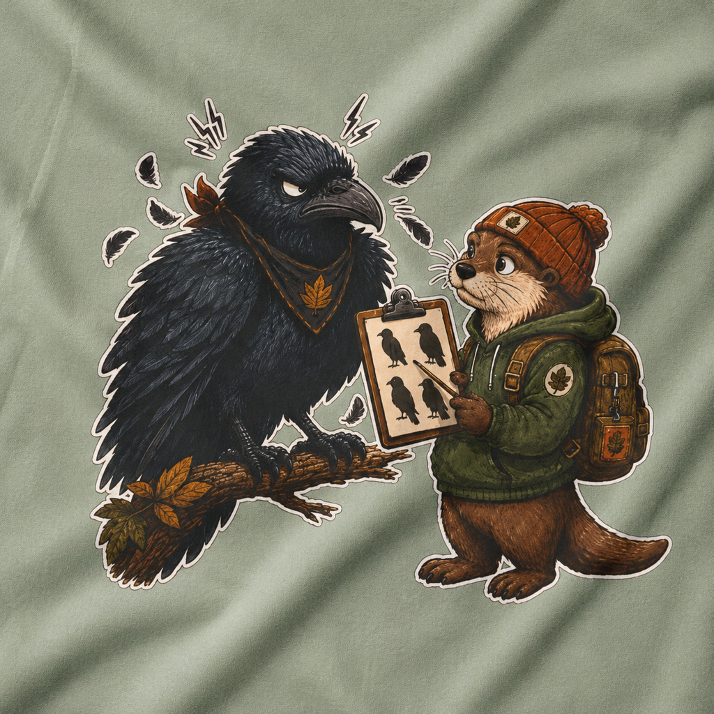 Echo Irritated that Otto is Referring to him as a Crow, No Text T‑Shirt