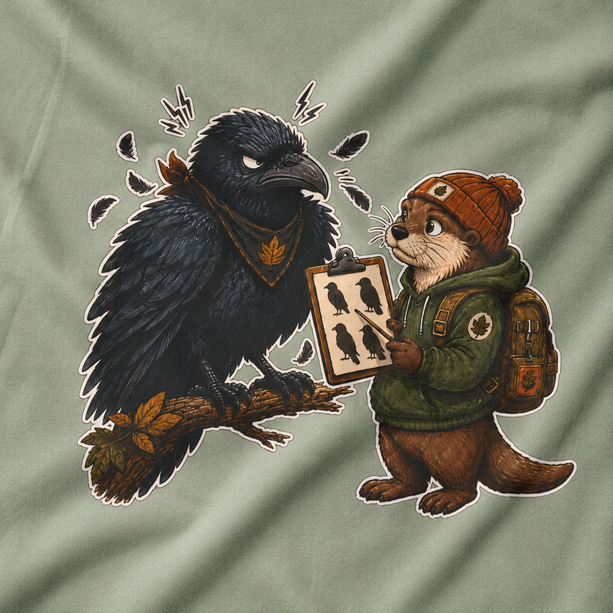 Echo Irritated that Otto is Referring to him as a Crow, No Text T‑Shirt