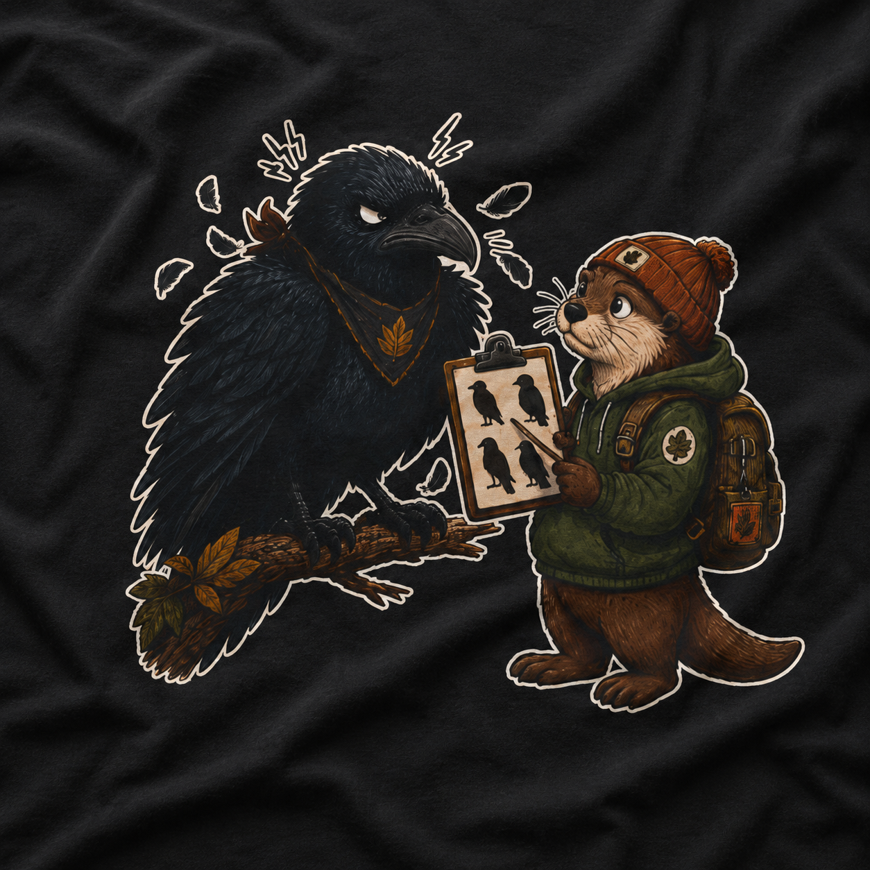 Echo Irritated that Otto is Referring to him as a Crow, No Text T‑Shirt