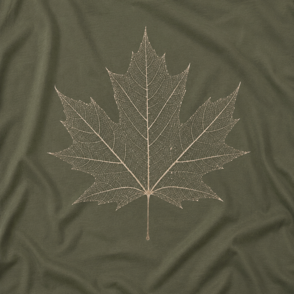 Skeleton Sugar Maple Leaf T‑Shirt