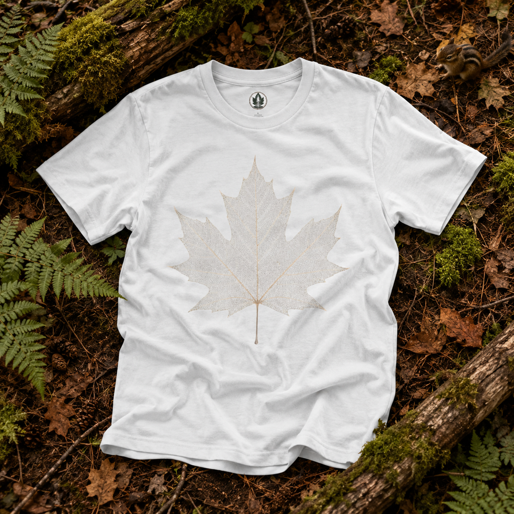 Skeleton Sugar Maple Leaf T‑Shirt