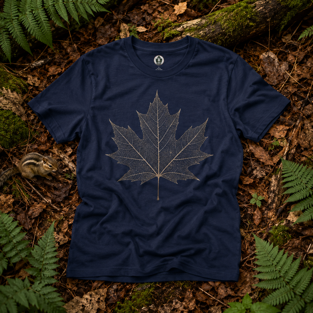 Skeleton Sugar Maple Leaf T‑Shirt