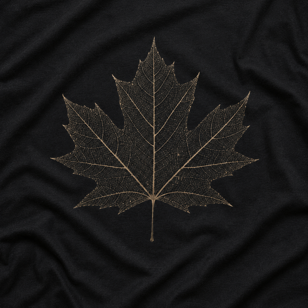 Skeleton Sugar Maple Leaf T‑Shirt