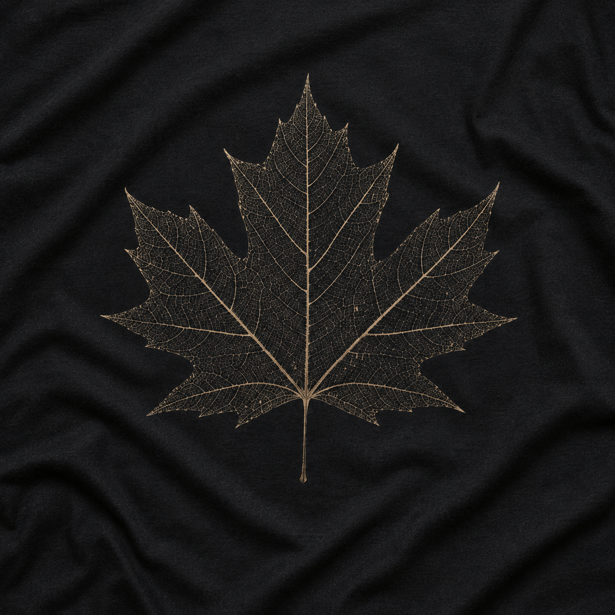 Skeleton Sugar Maple Leaf T‑Shirt