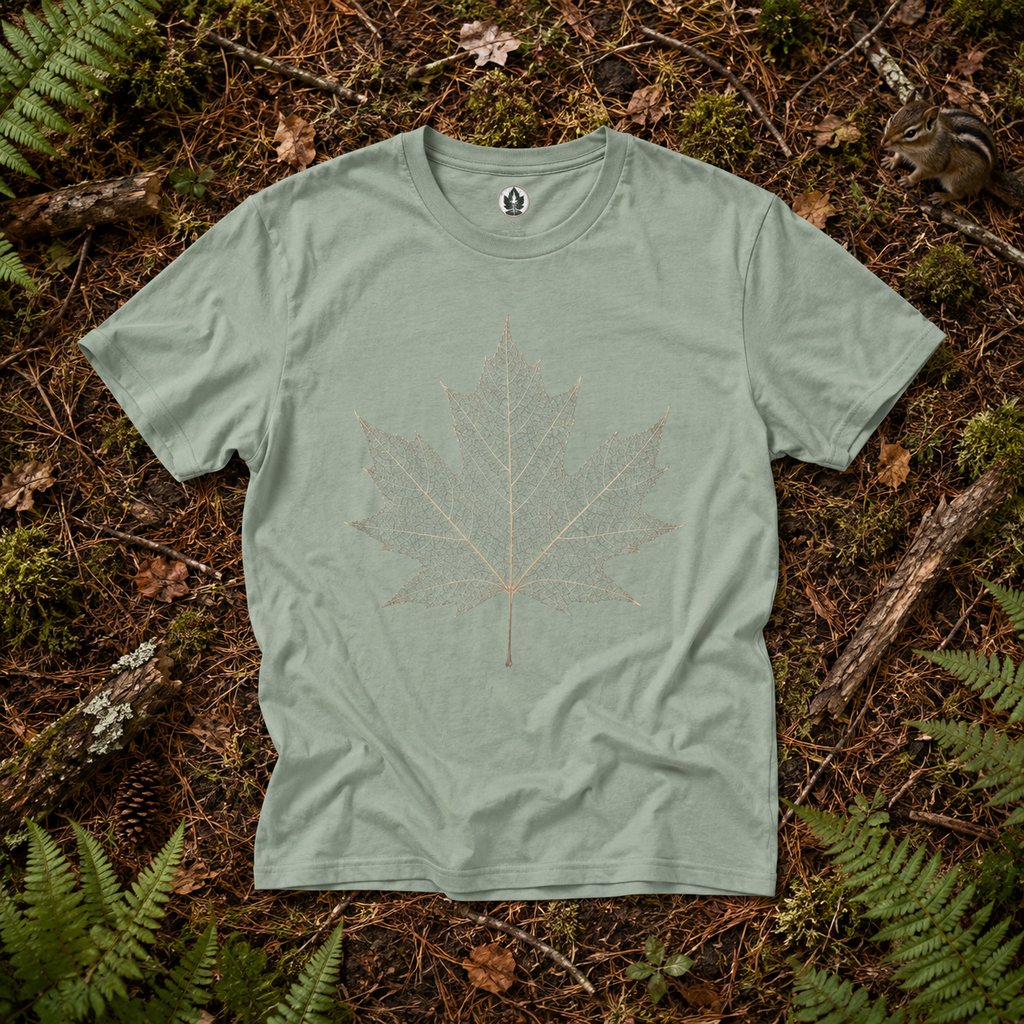 Skeleton Sugar Maple Leaf T‑Shirt