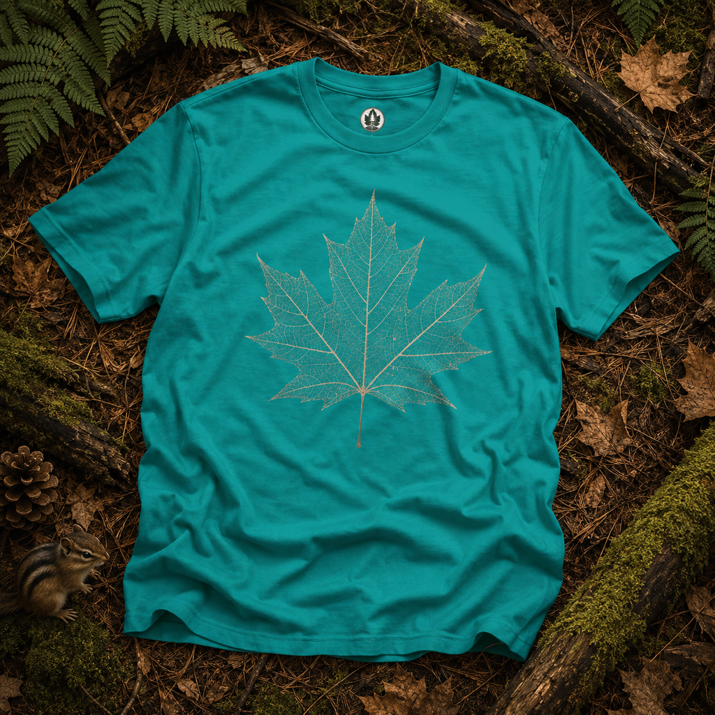 Skeleton Sugar Maple Leaf T‑Shirt