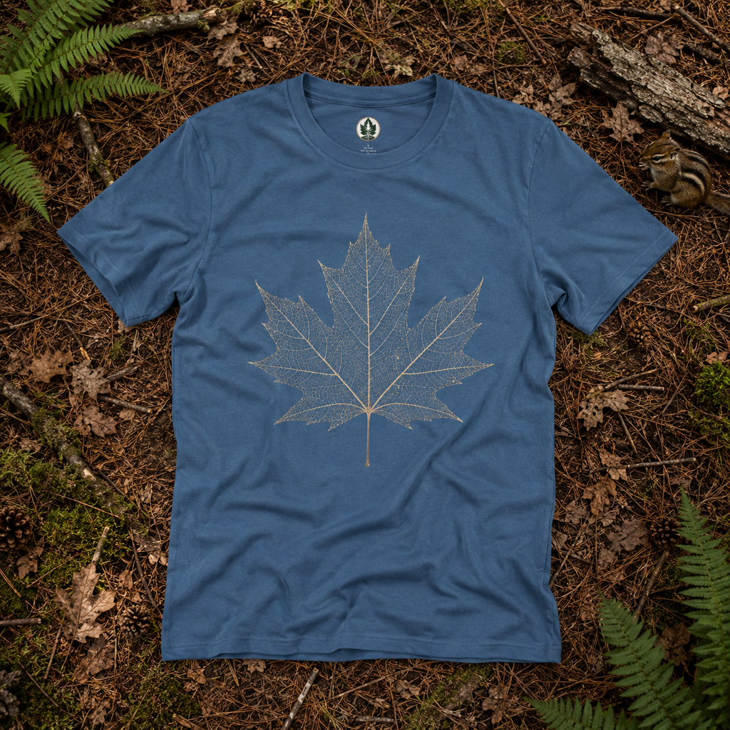 Skeleton Sugar Maple Leaf T‑Shirt