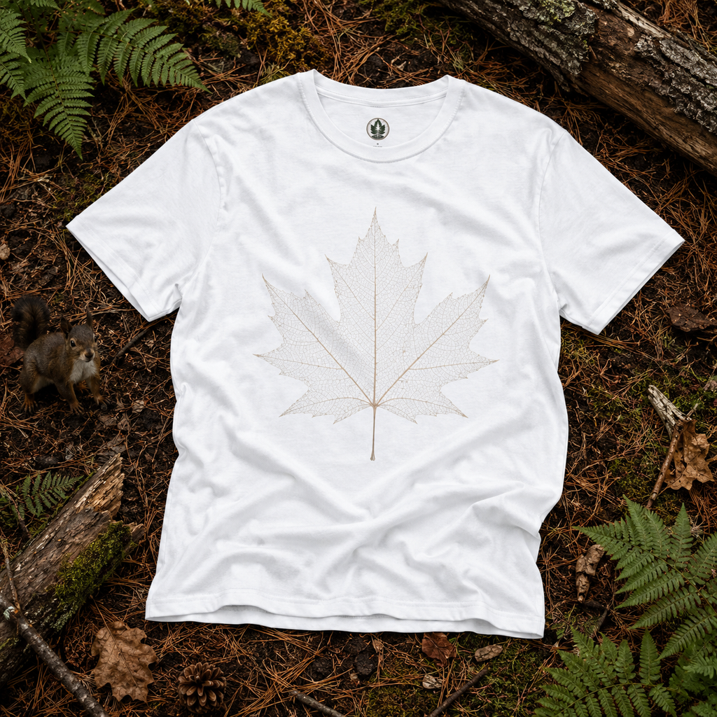 Skeleton Sugar Maple Leaf T‑Shirt