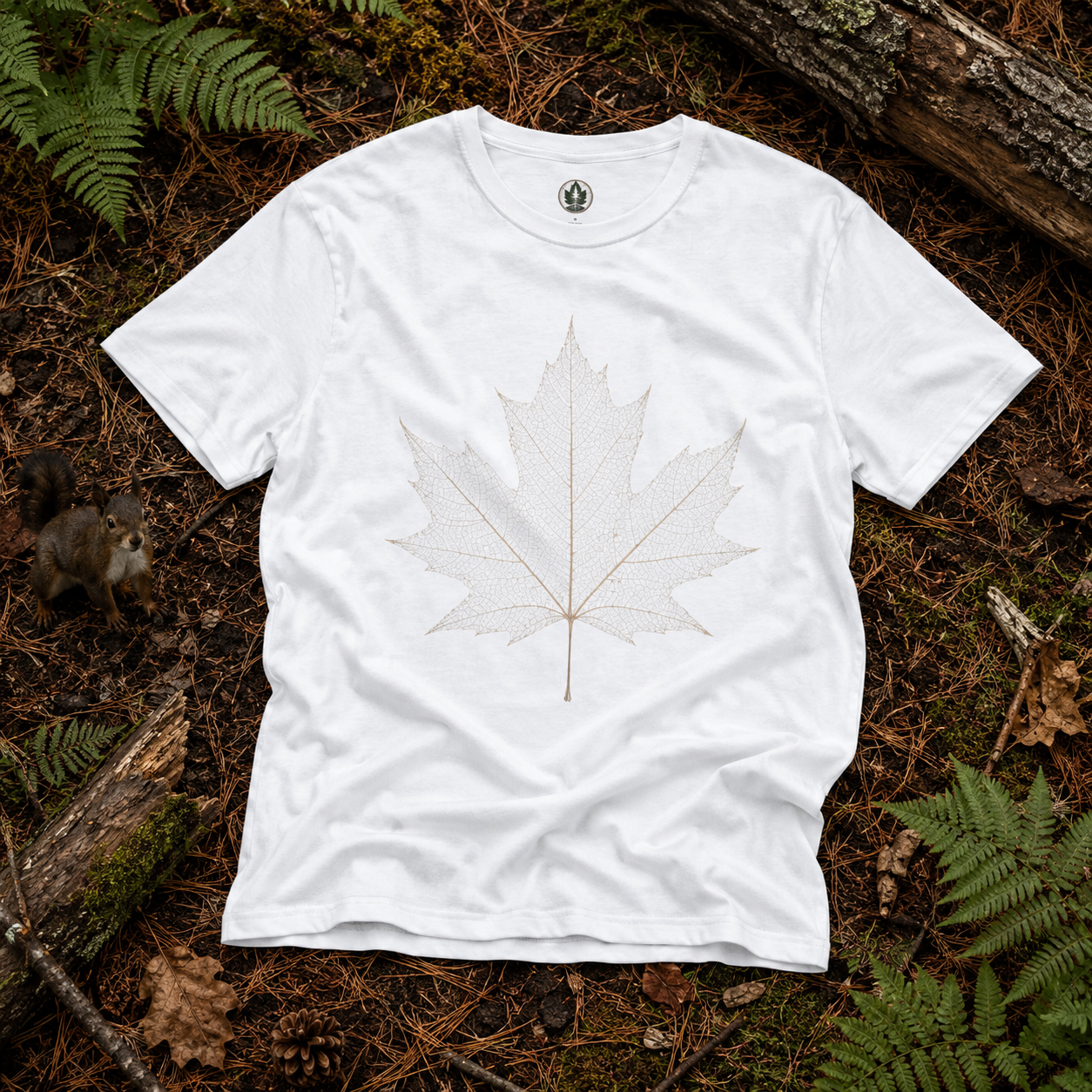 Skeleton Sugar Maple Leaf T‑Shirt
