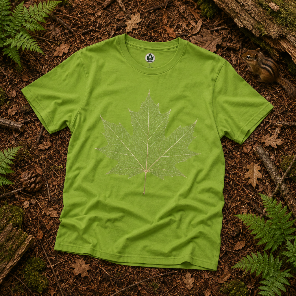 Skeleton Sugar Maple Leaf T‑Shirt