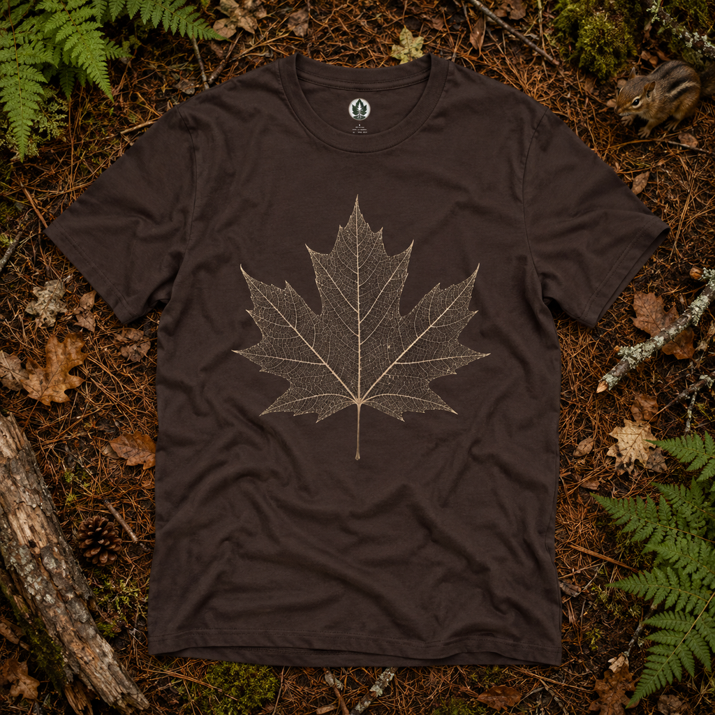 Skeleton Sugar Maple Leaf T‑Shirt