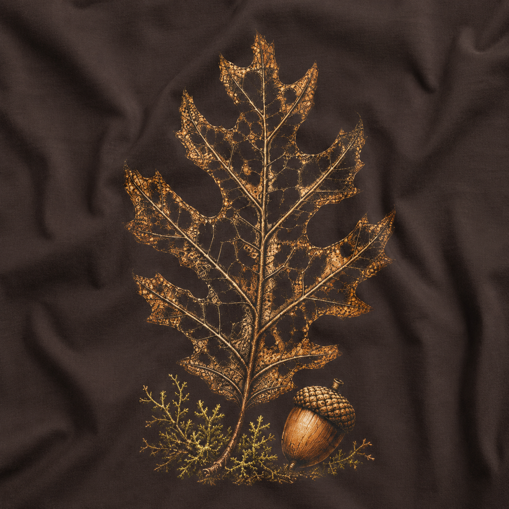Skeleton Red Oak Leaf T‑Shirt