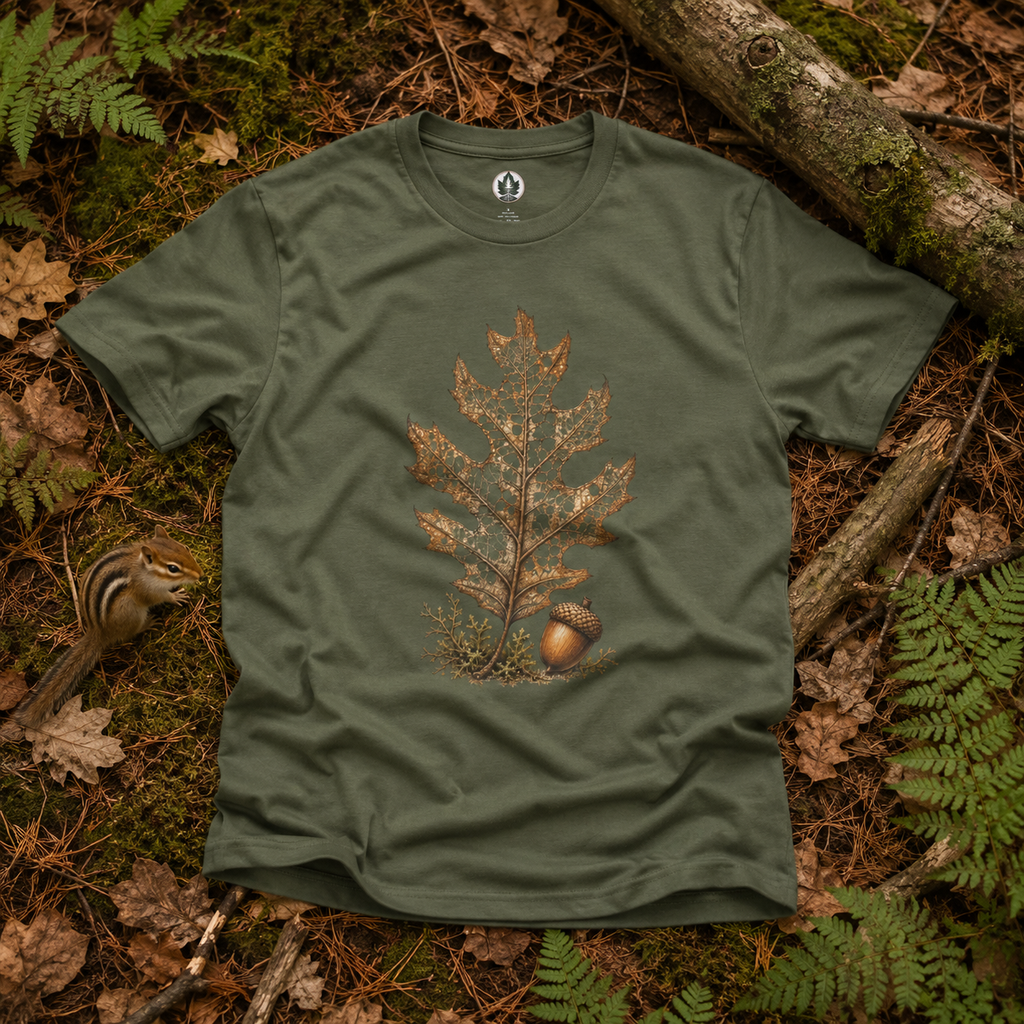 Skeleton Red Oak Leaf T‑Shirt