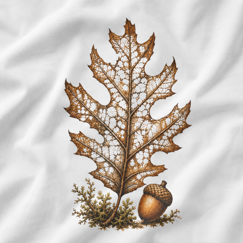 Skeleton Red Oak Leaf T‑Shirt