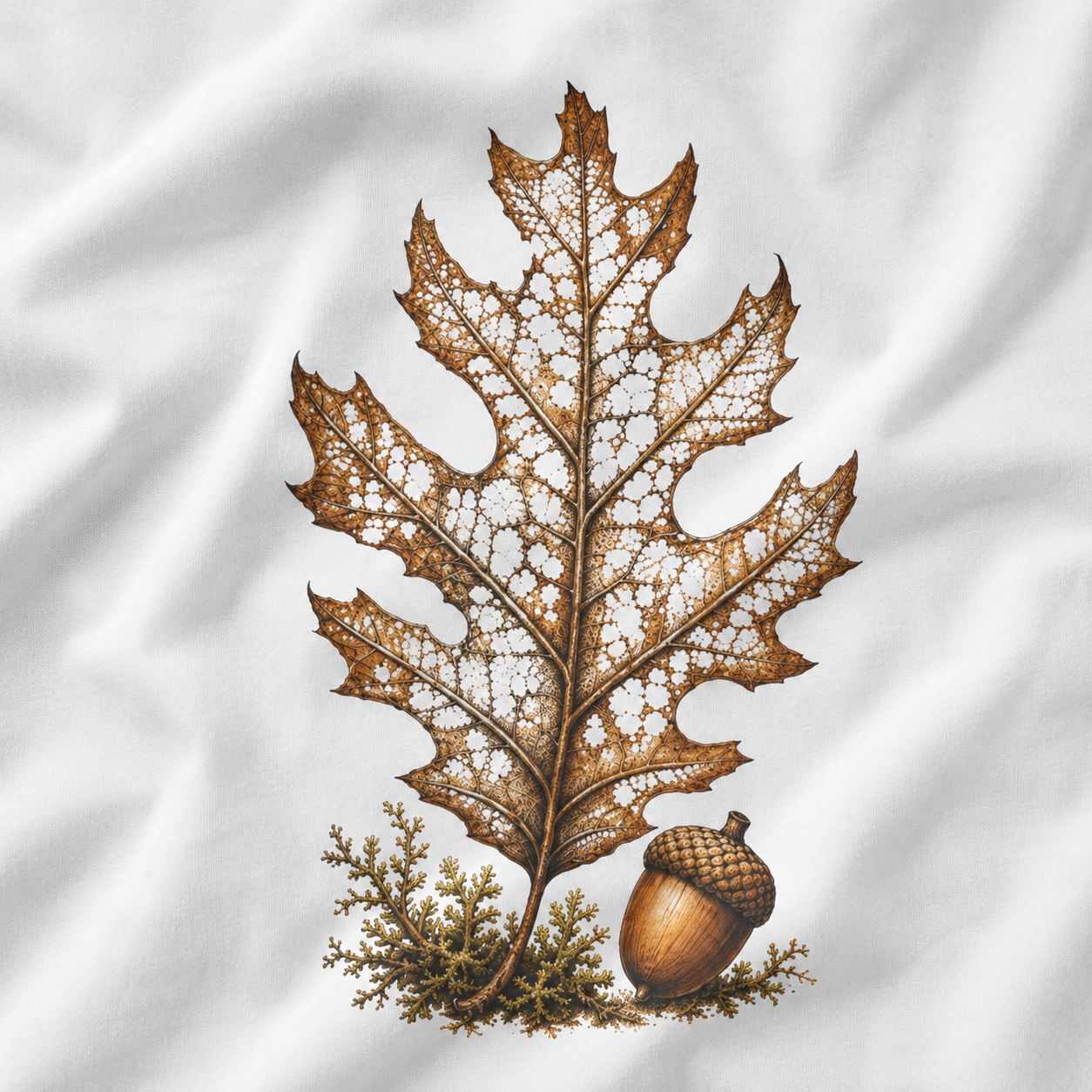 Skeleton Red Oak Leaf T‑Shirt