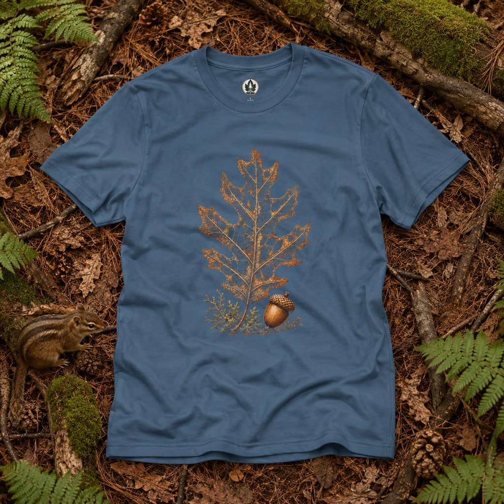Skeleton Red Oak Leaf T‑Shirt