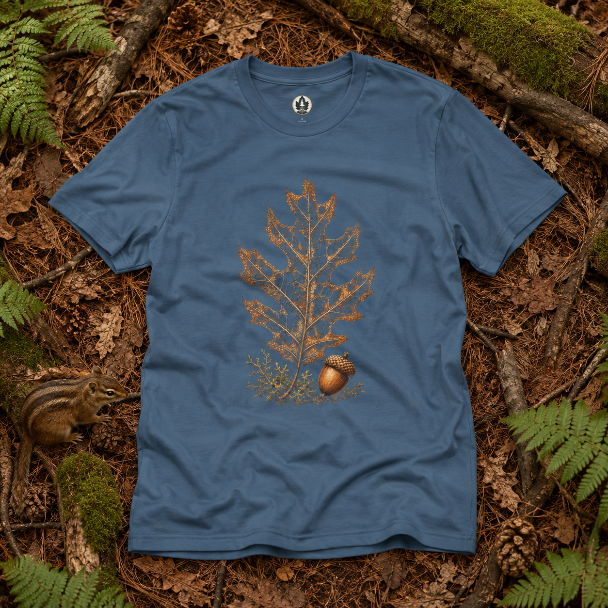 Skeleton Red Oak Leaf T‑Shirt
