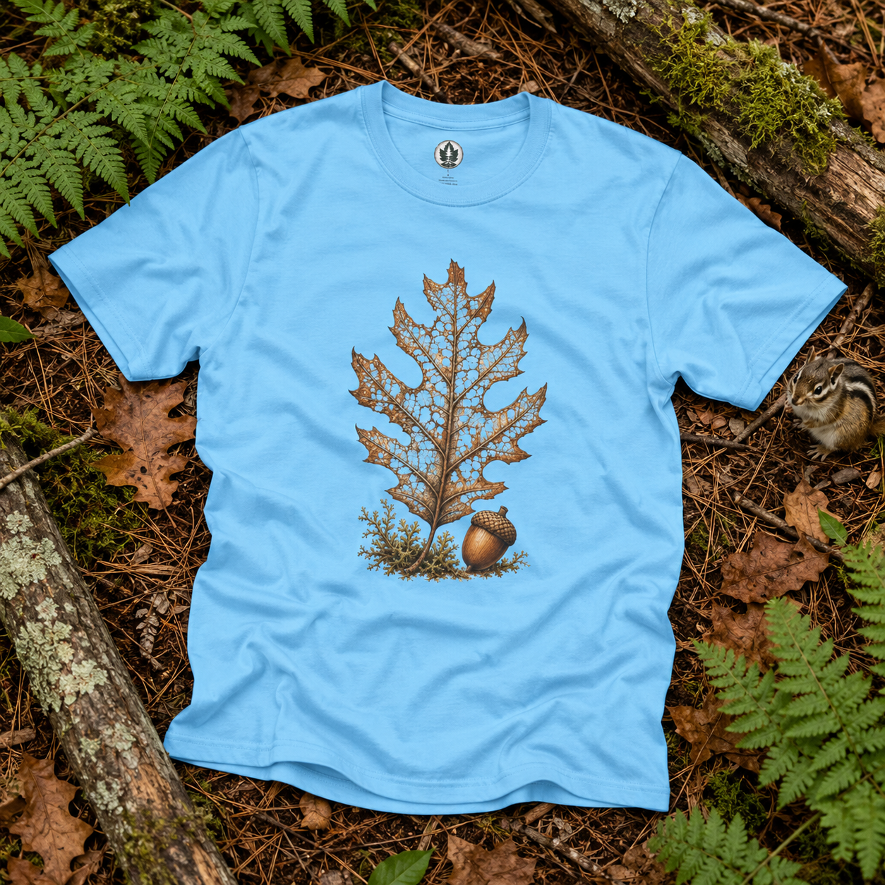 Skeleton Red Oak Leaf T‑Shirt