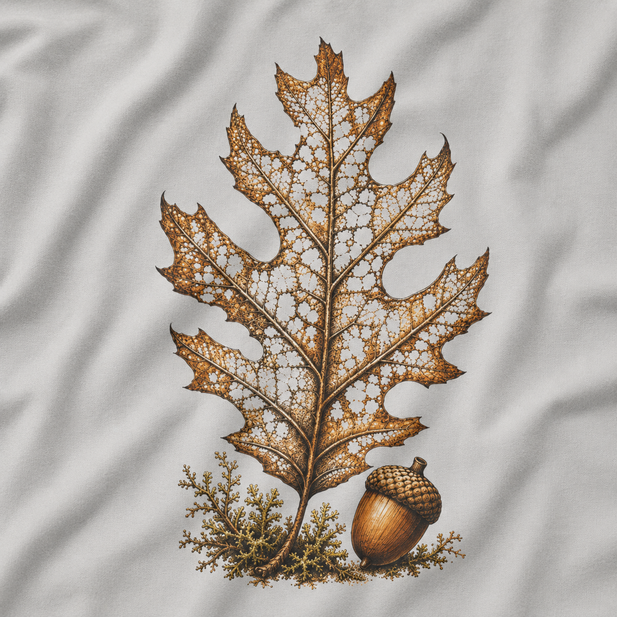 Skeleton Red Oak Leaf T‑Shirt