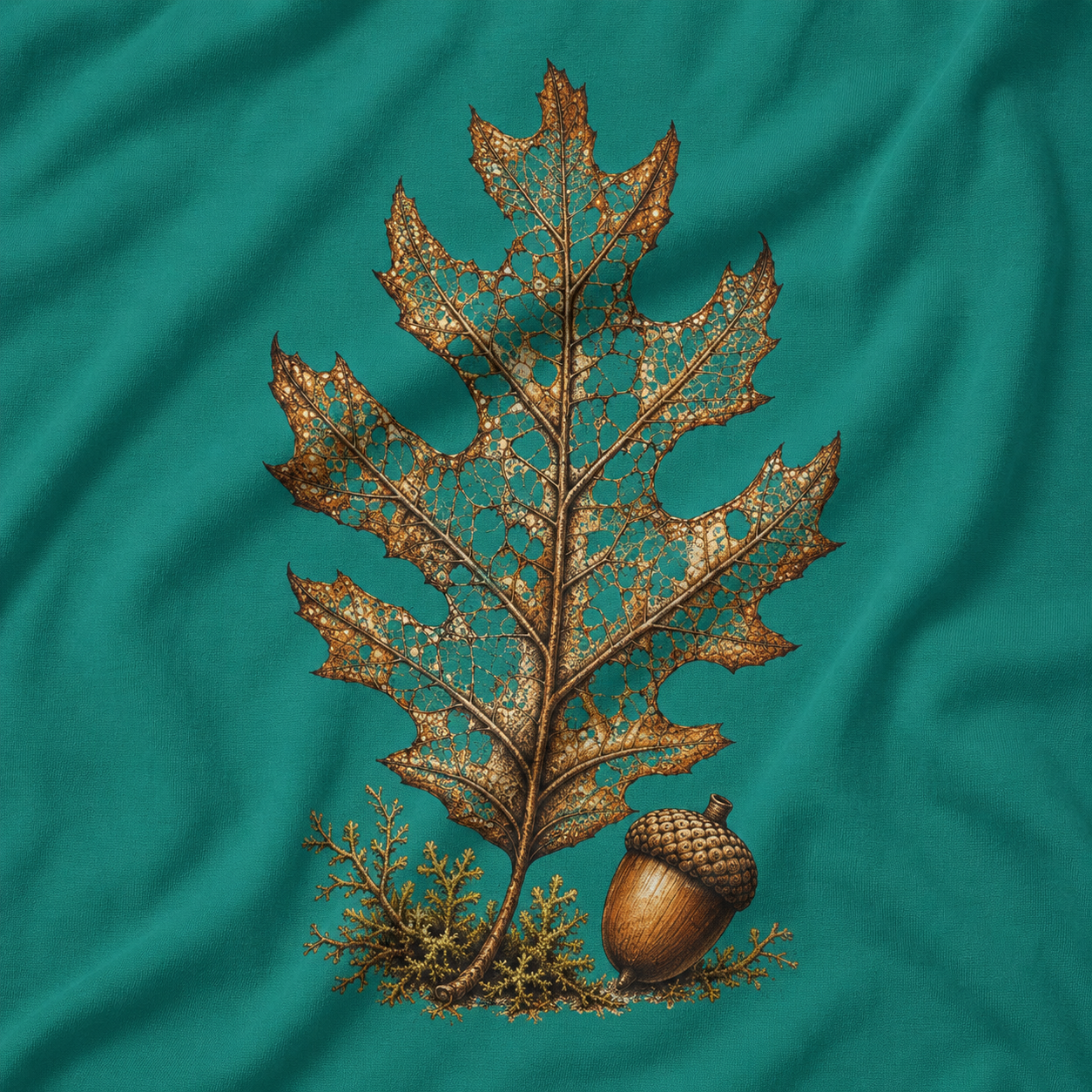 Skeleton Red Oak Leaf T‑Shirt