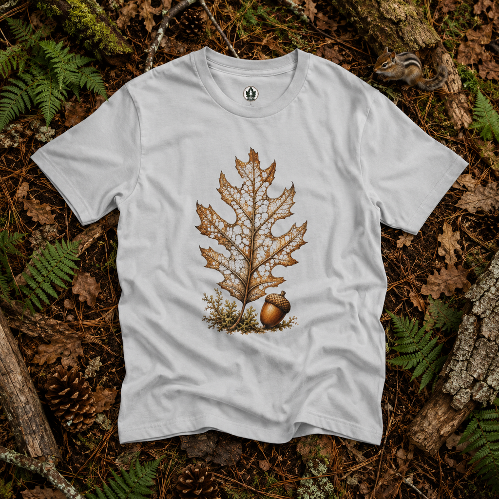 Skeleton Red Oak Leaf T‑Shirt