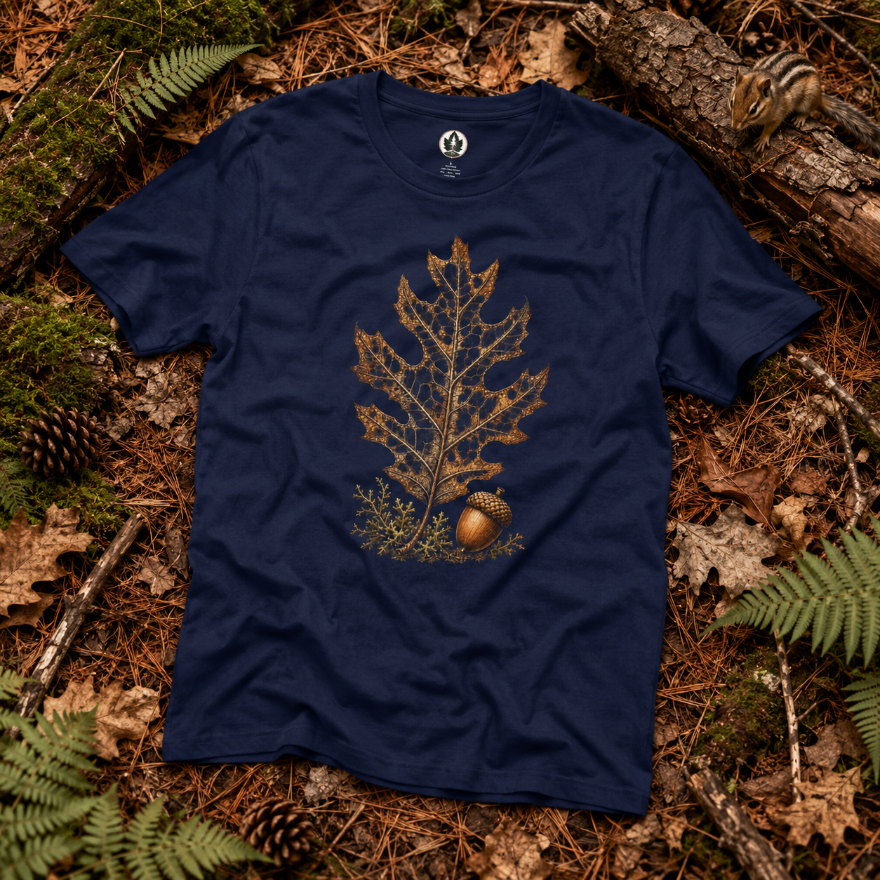 Skeleton Red Oak Leaf T‑Shirt