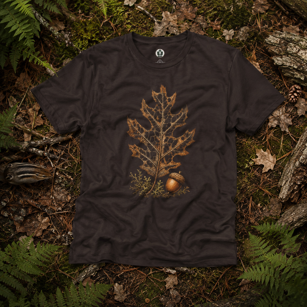 Skeleton Red Oak Leaf T‑Shirt