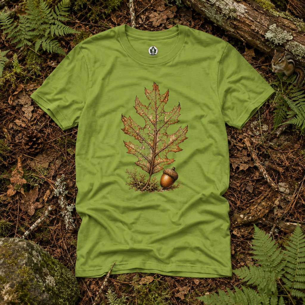 Skeleton Red Oak Leaf T‑Shirt