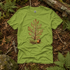 Skeleton Red Oak Leaf T‑Shirt
