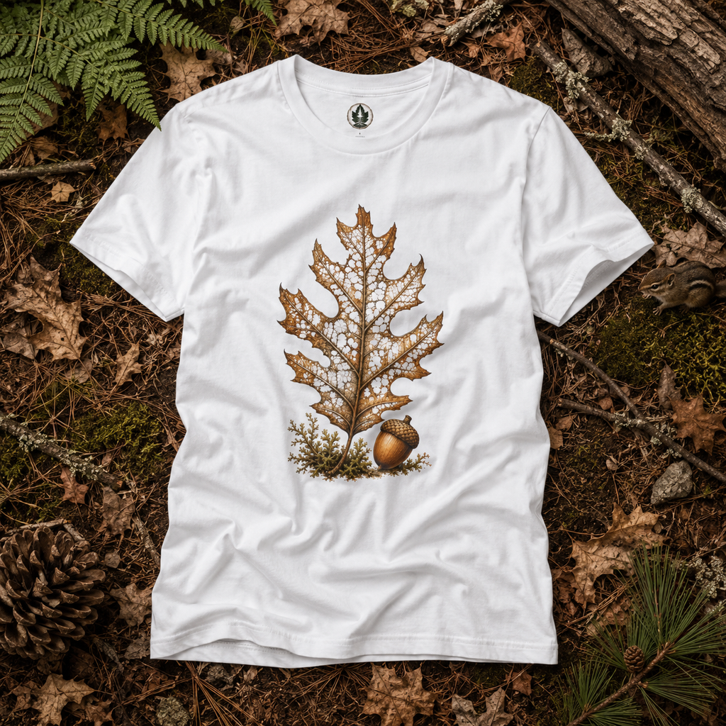 Skeleton Red Oak Leaf T‑Shirt