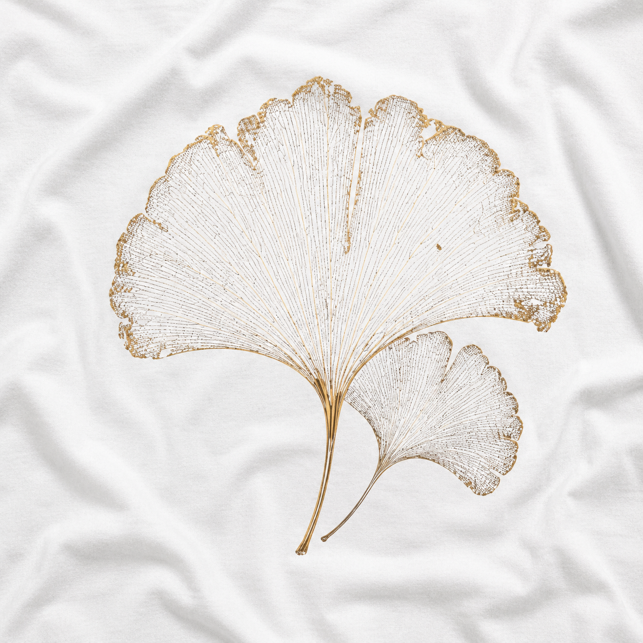 Skeleton Ginkgo Leaf T‑Shirt