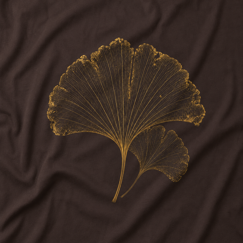 Skeleton Ginkgo Leaf T‑Shirt