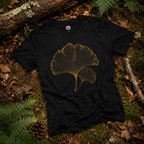 Skeleton Ginkgo Leaf T‑Shirt