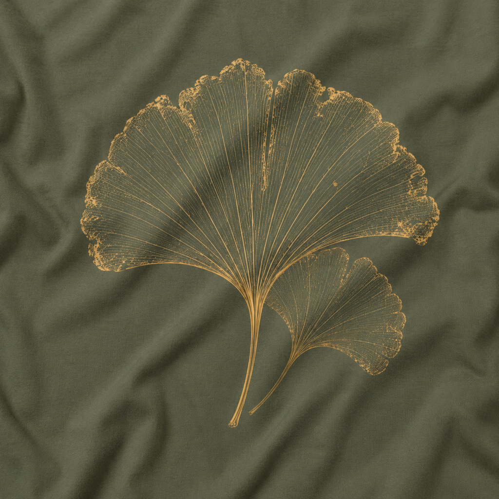 Skeleton Ginkgo Leaf T‑Shirt