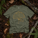 Skeleton Ginkgo Leaf T‑Shirt