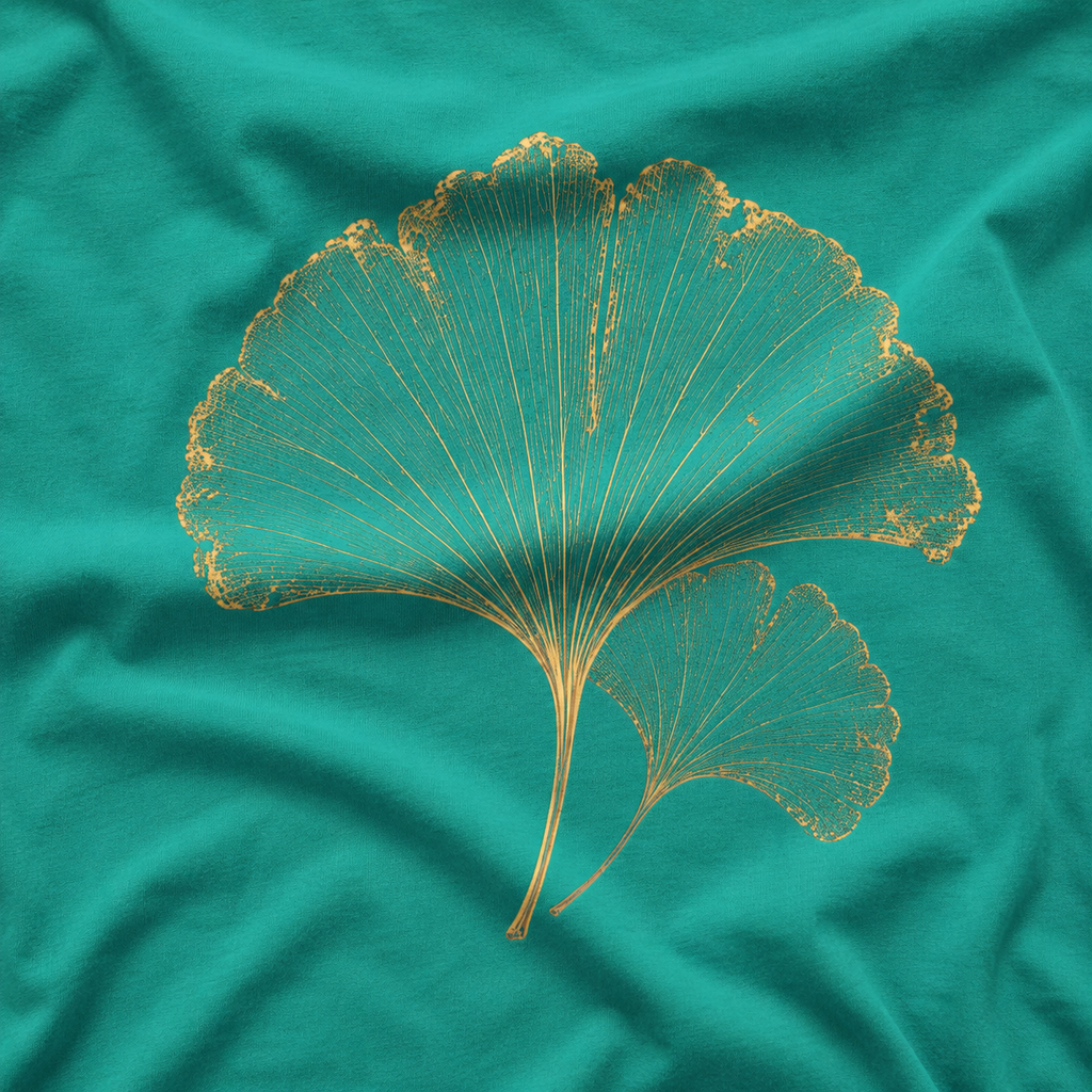Skeleton Ginkgo Leaf T‑Shirt