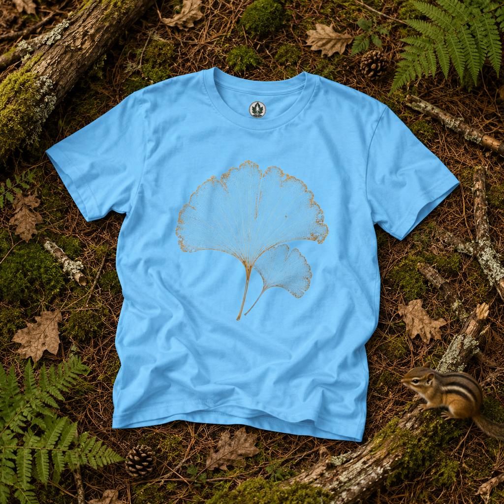 Skeleton Ginkgo Leaf T‑Shirt