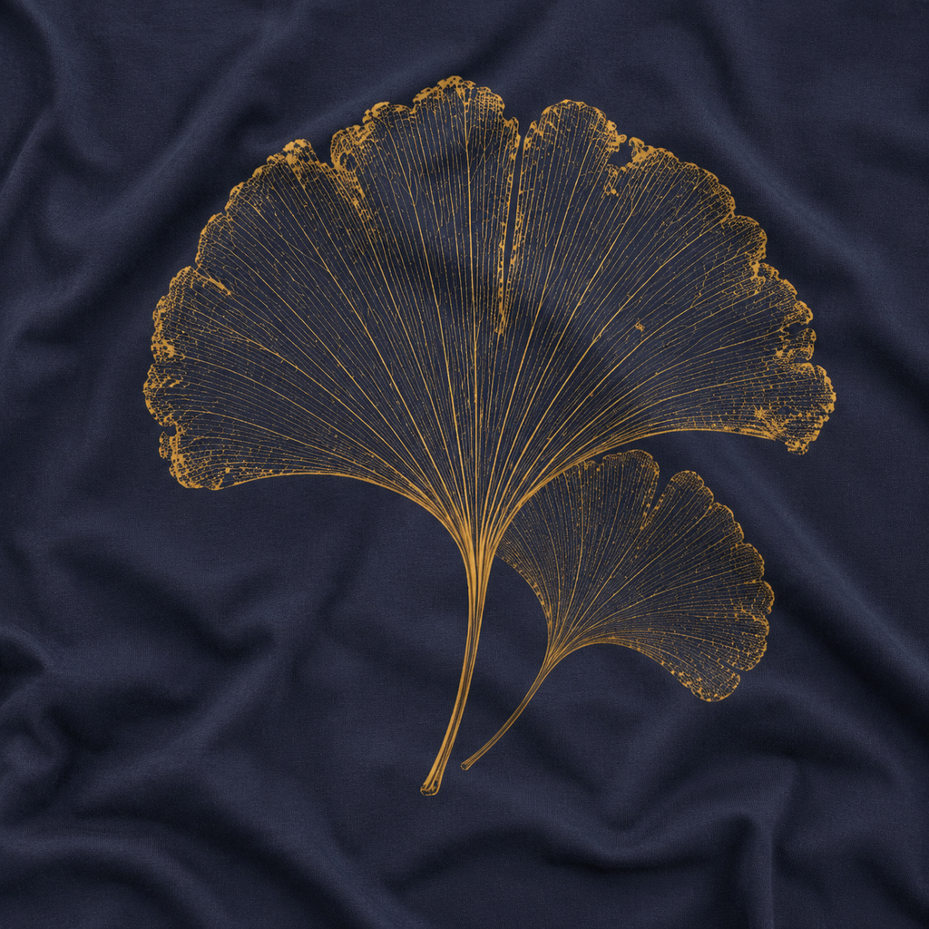 Skeleton Ginkgo Leaf T‑Shirt