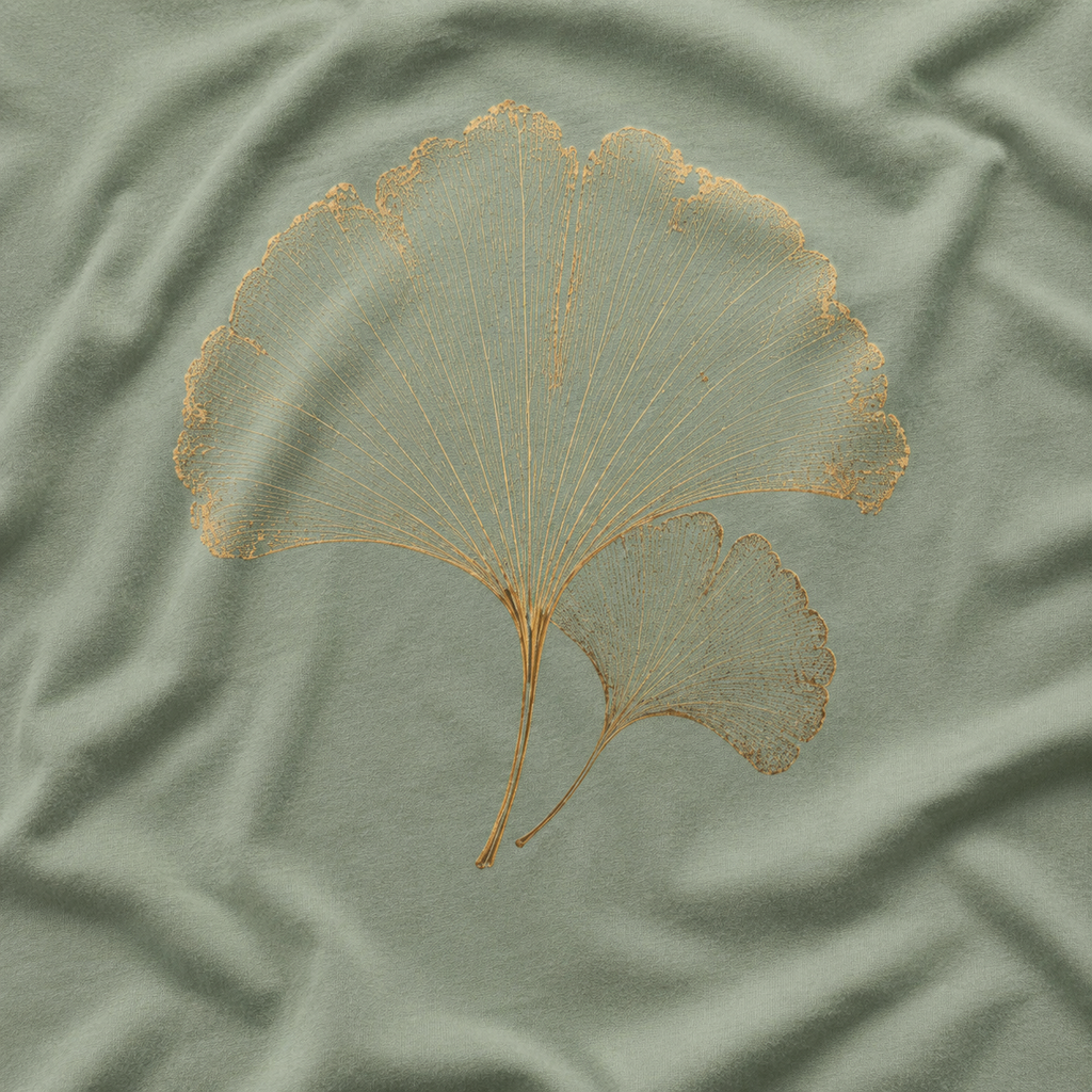 Skeleton Ginkgo Leaf T‑Shirt