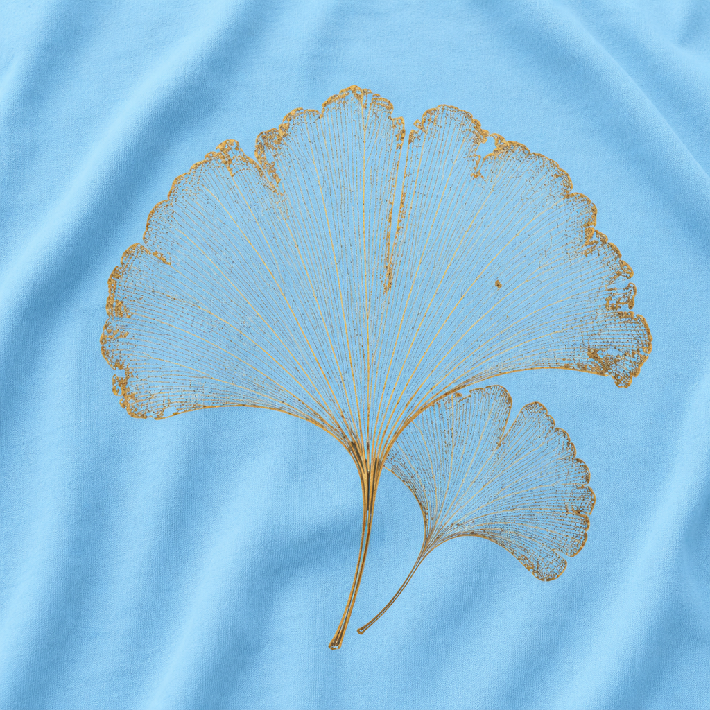 Skeleton Ginkgo Leaf T‑Shirt