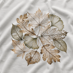 Skeleton Leaf Collage T‑Shirt